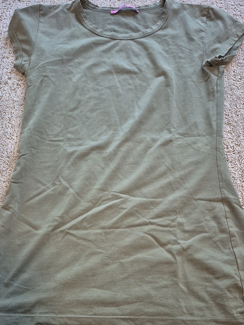Smart Set Olive Green Short Sleeve Crew Neck Tee